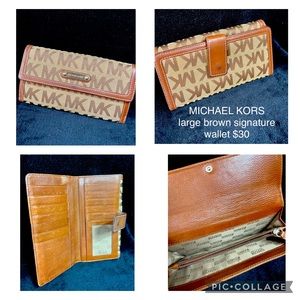 MICHAEL KORS large brown wallet